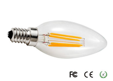 Электрические лампочки свечки шикарной 4W нити E26 CRI 85 энергосберегающие для живущих комнат