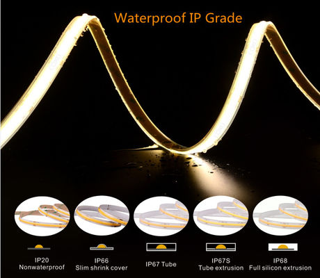 Удар Ip67 Ip20 R90 528 привел светлый свет ленты приведенной удара прокладки 12v 2700k 10mm 5m